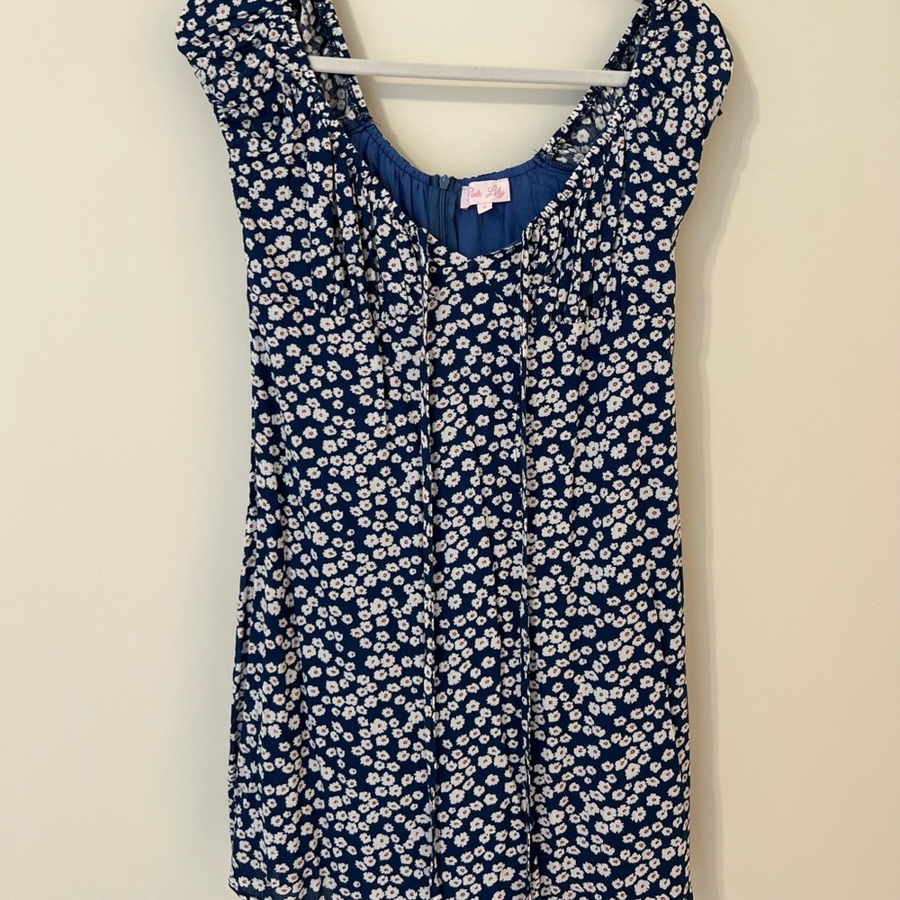 Pink Lily Floral Mini Dress